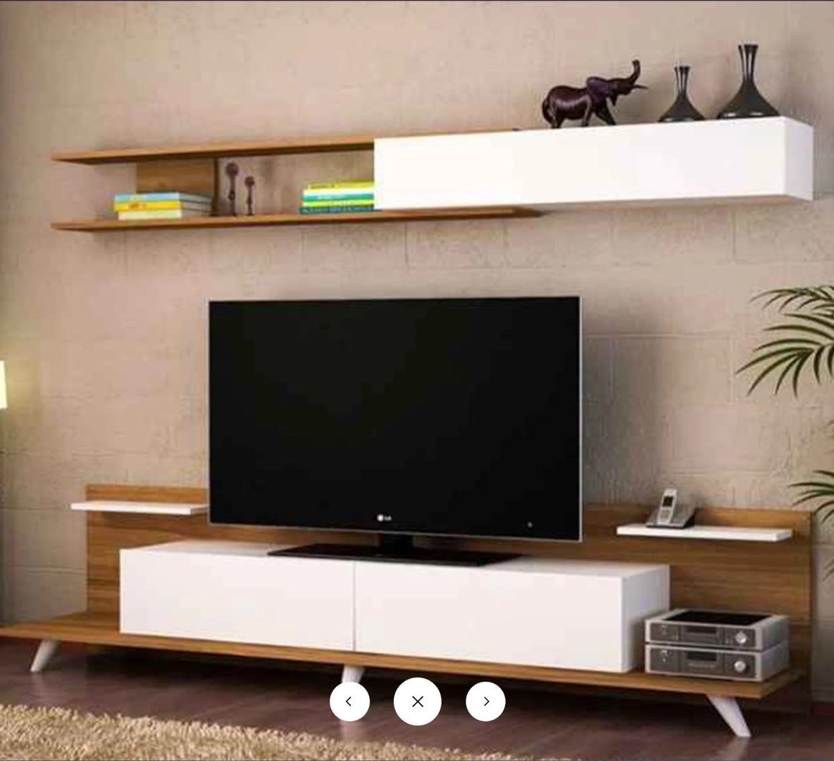 Living Room Table Set – White and Beige | TS55