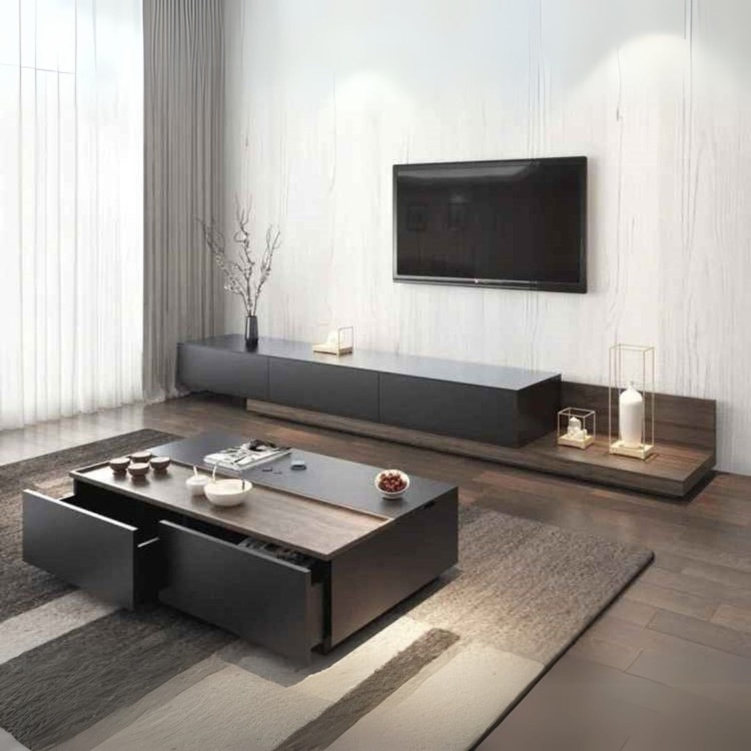Living Room Table Set – Black | TS58