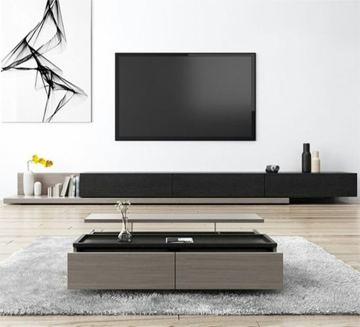 Living Room Table Set – Black and Grey | TS9