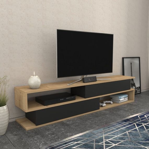 TV Unit – Beige and Black, 45 x 40 x 160 cm | TT12