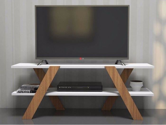 TV Unit – White and Brown, 50 x 30 x 120 cm | TT32