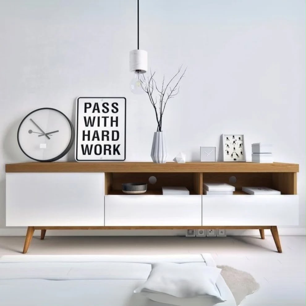 TV Unit – Brown and White, 40 x 40 x 160 cm | TT38