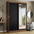 Wardrobe – Black and Brown, 220 x 60 x 120 cm | WR16