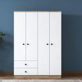 Wardrobe – White and Beige, 220 x 50 x 160 cm | WR17