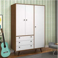 Wardrobe – White and Brown, 220 x 50 x 120 cm | WR18