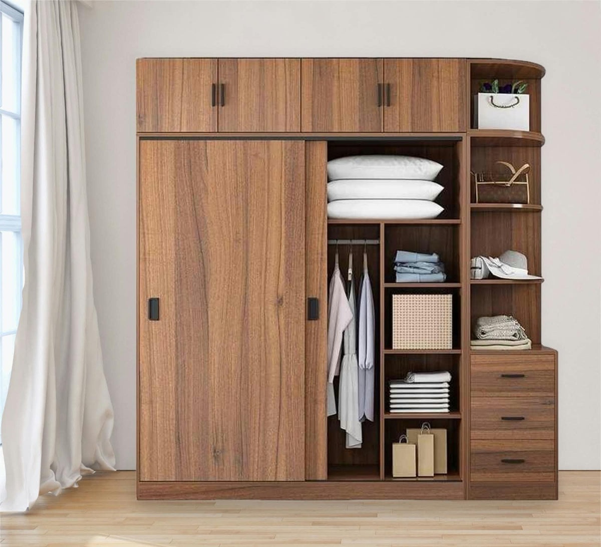 Wardrobe – Brown, 240 x 60 x 180 cm | WR19