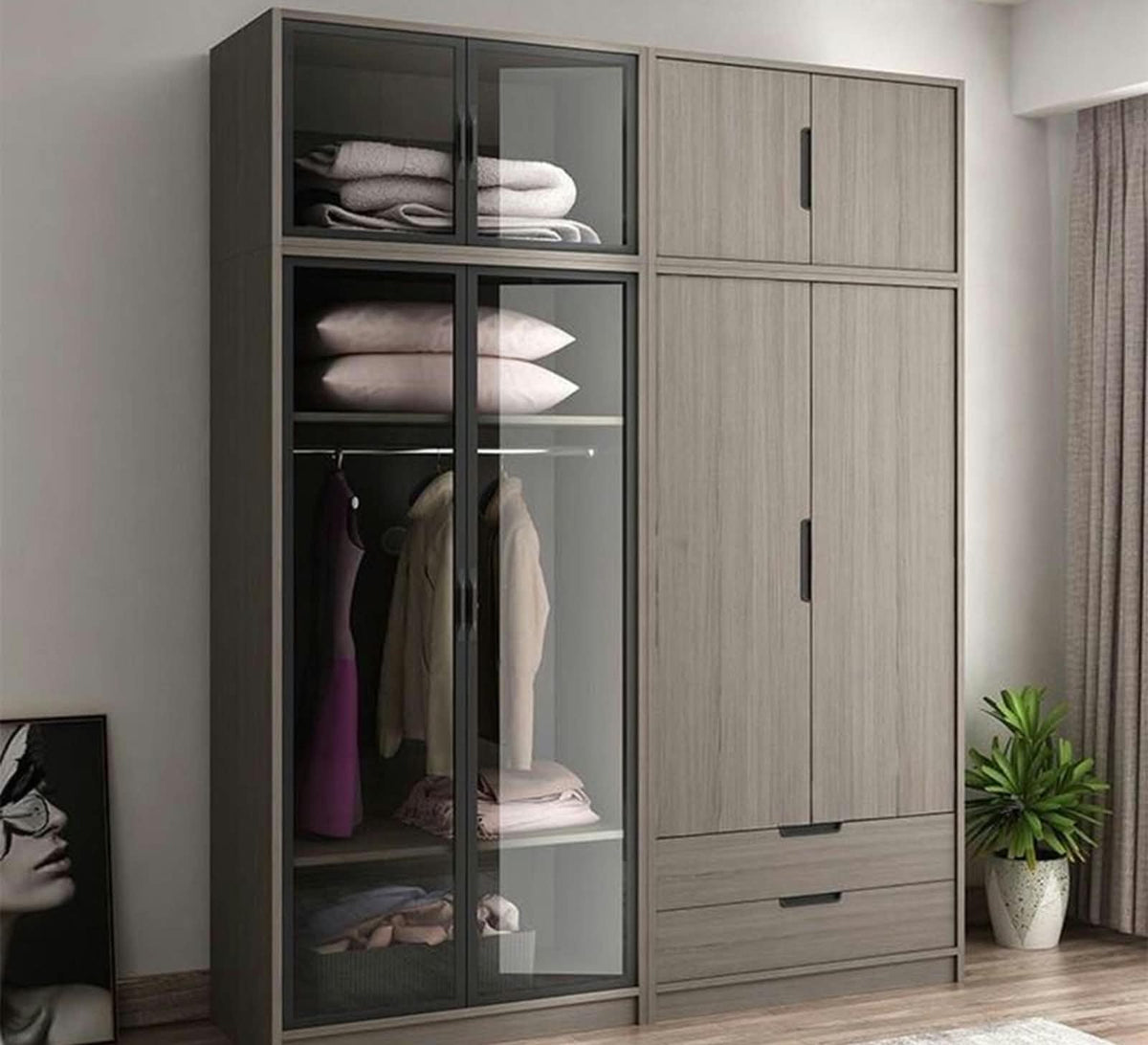 Wardrobe – Brown, 220 x 50 x 160 cm | WR20
