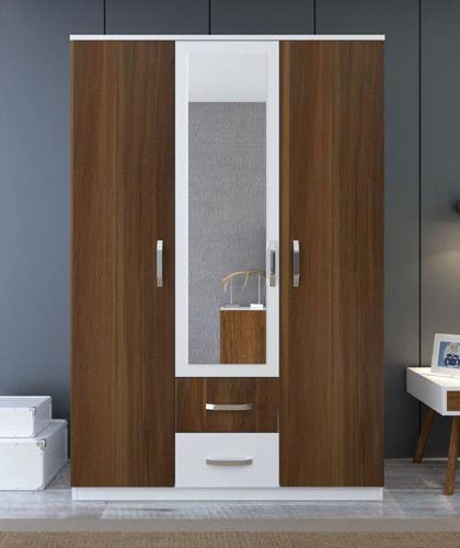 Wardrobe – Brown and White, 200 x 50 x 120 cm | WR22