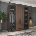 Wardrobe – Brown and Black, 220 x 50 x 160 cm | WR29