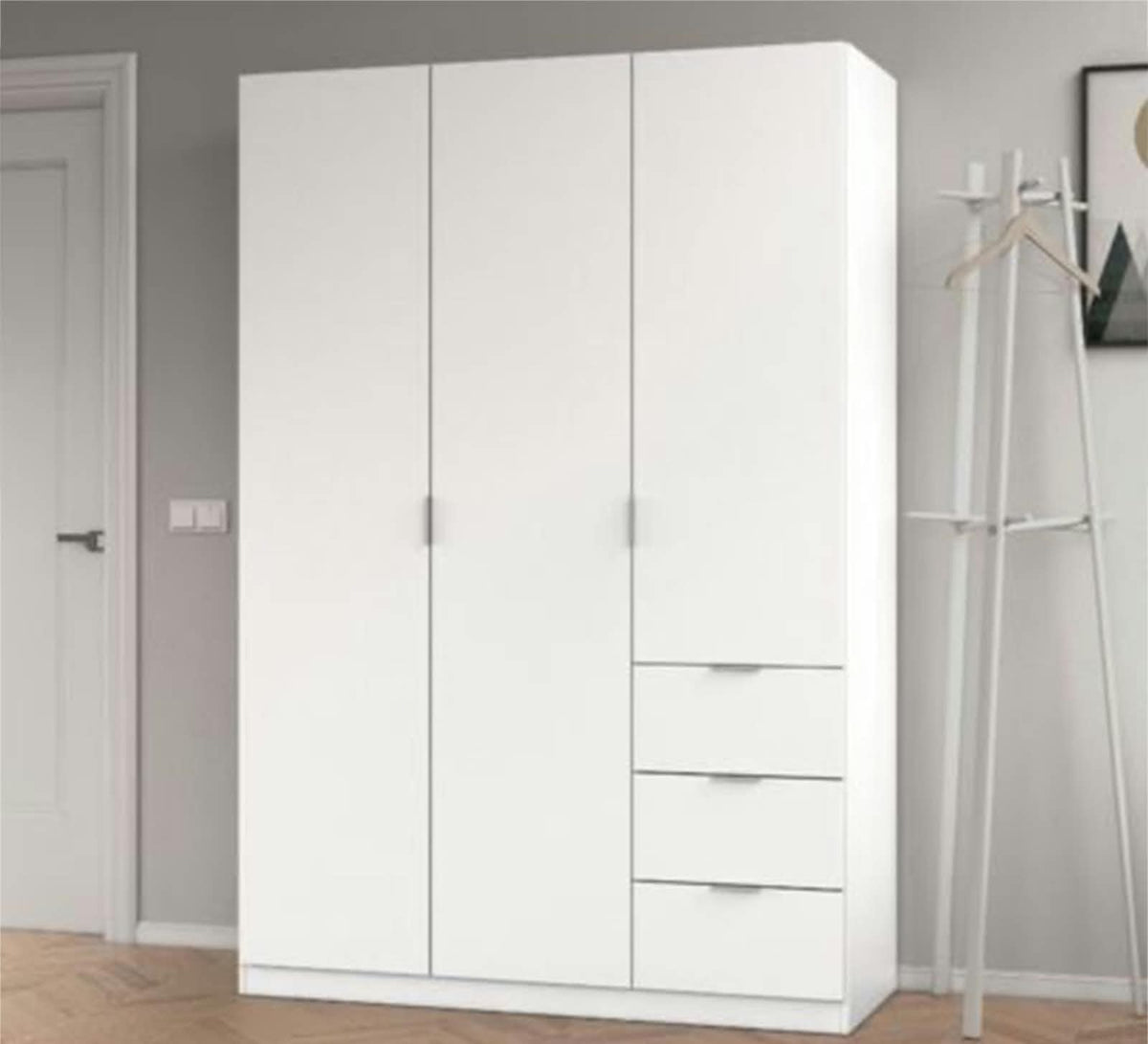 Wardrobe – White, 220 x 50 x 120 cm | WR3