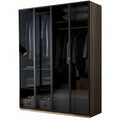 Wardrobe – Brown and Black, 220 x 50 x 160 cm | WR30