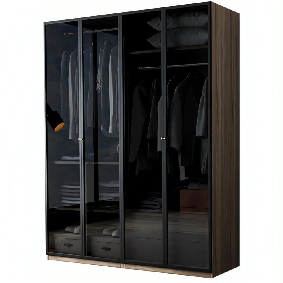 Wardrobe – Brown and Black, 220 x 50 x 160 cm | WR30