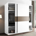 Wardrobe – White and Brown, 200 x 60 x 160 cm | WR32