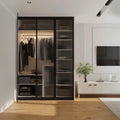 Wardrobe – Black, 200 x 50 x 120 cm | WR34