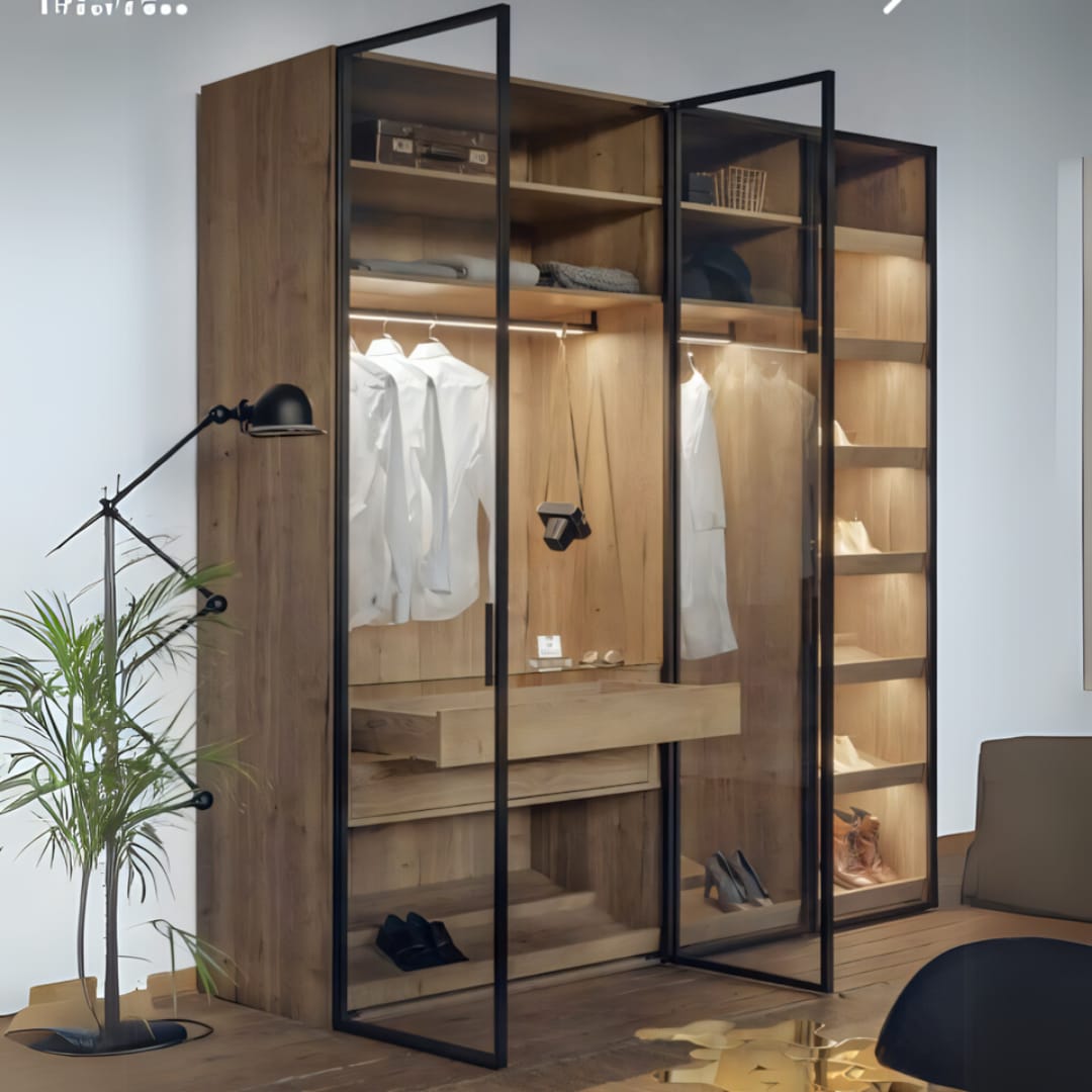 Wardrobe – Brown, 200 x 50 x 160 cm | WR43