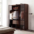 Wardrobe – Brown and Black, 220 x 50 x 140 cm | WR6