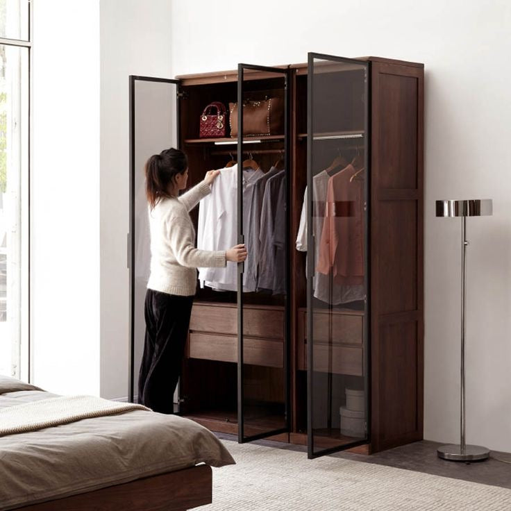 Wardrobe – Brown and Black, 220 x 50 x 140 cm | WR6